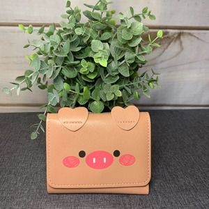 Adorable Pig Wallet with Heart Ears